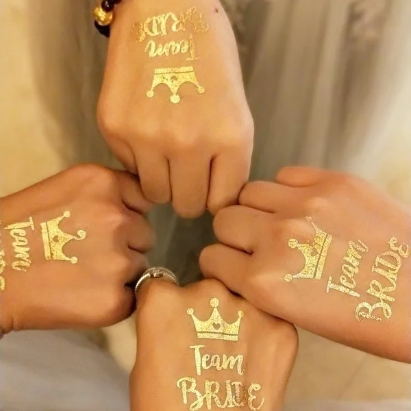 Работающая команда 10 P.S. Золотая татуировка для девичника