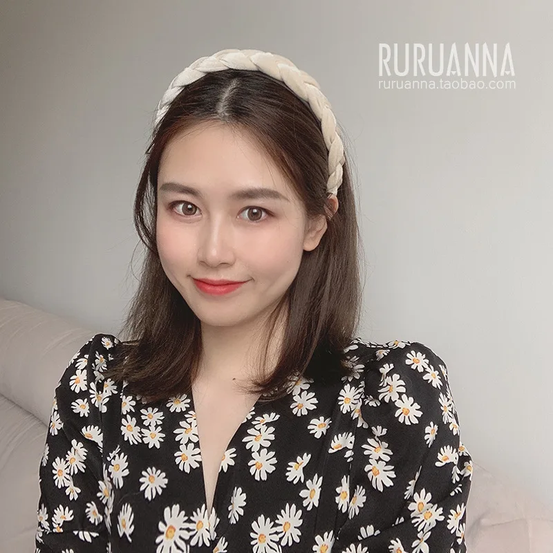 

Mesh Braided Twist Headbands For Women Elegant Sweet 3.5cm Wide Hair Band Bezel Women's Hair Accessories Go Shopping Hair Hoop