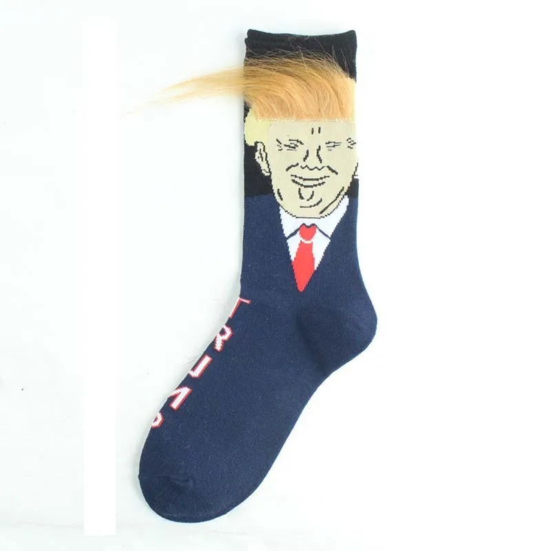 

Donald John Trump Men's Sock Standard Art Man's Socks Black Unisex Crew Casual Cotton Sox Adult Autumn Winter Classic Skarpetki