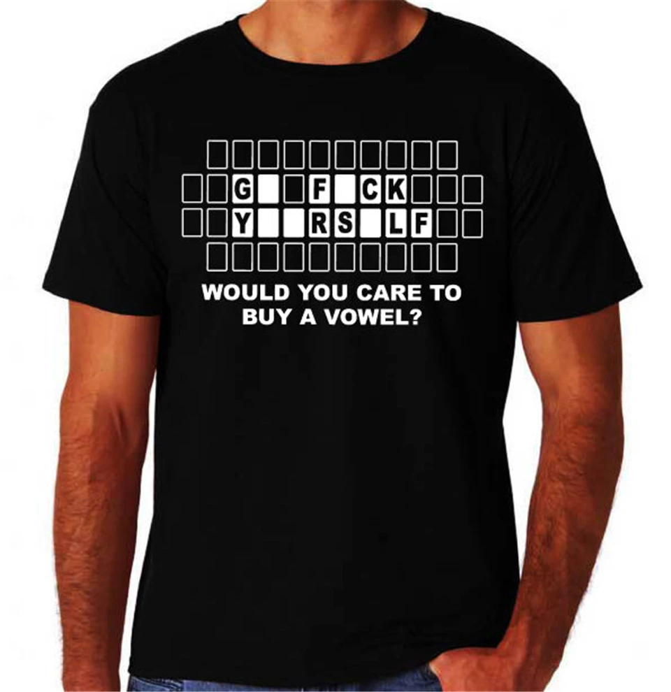 Смешные купить wowel грубое наступление FK себя новые черные мужские футболки