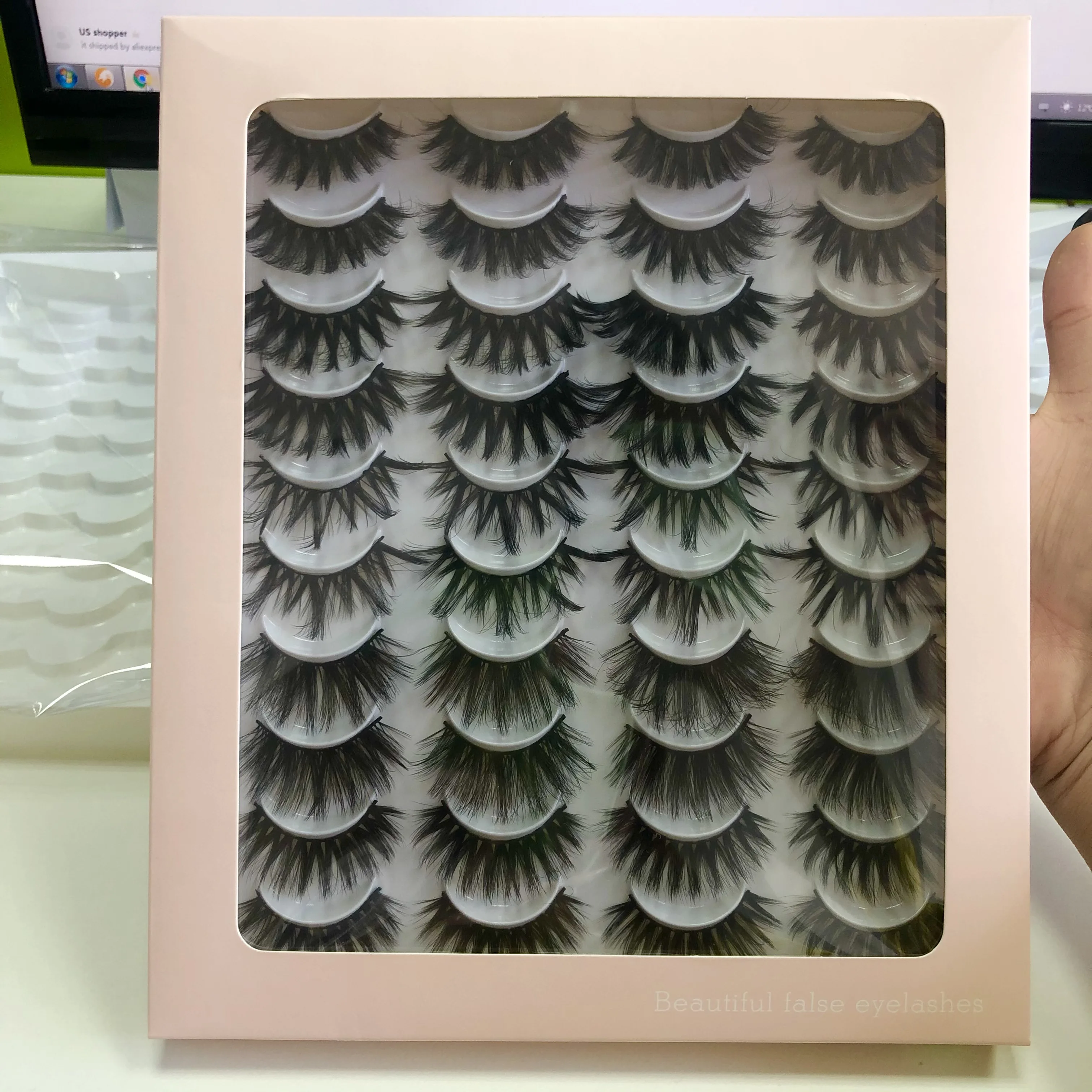 

Tongwin 20pairs Lot Faux Mink Eyelashes Natural Thick Long False Lashes Dramatic Fake Lash Makeup Extension Eyelash Maquiagem