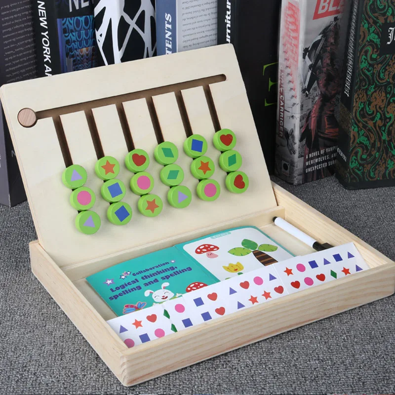 

1 Set Kid Wooden Toys Math Matching Game Logical Thinking Training Early Education AN88