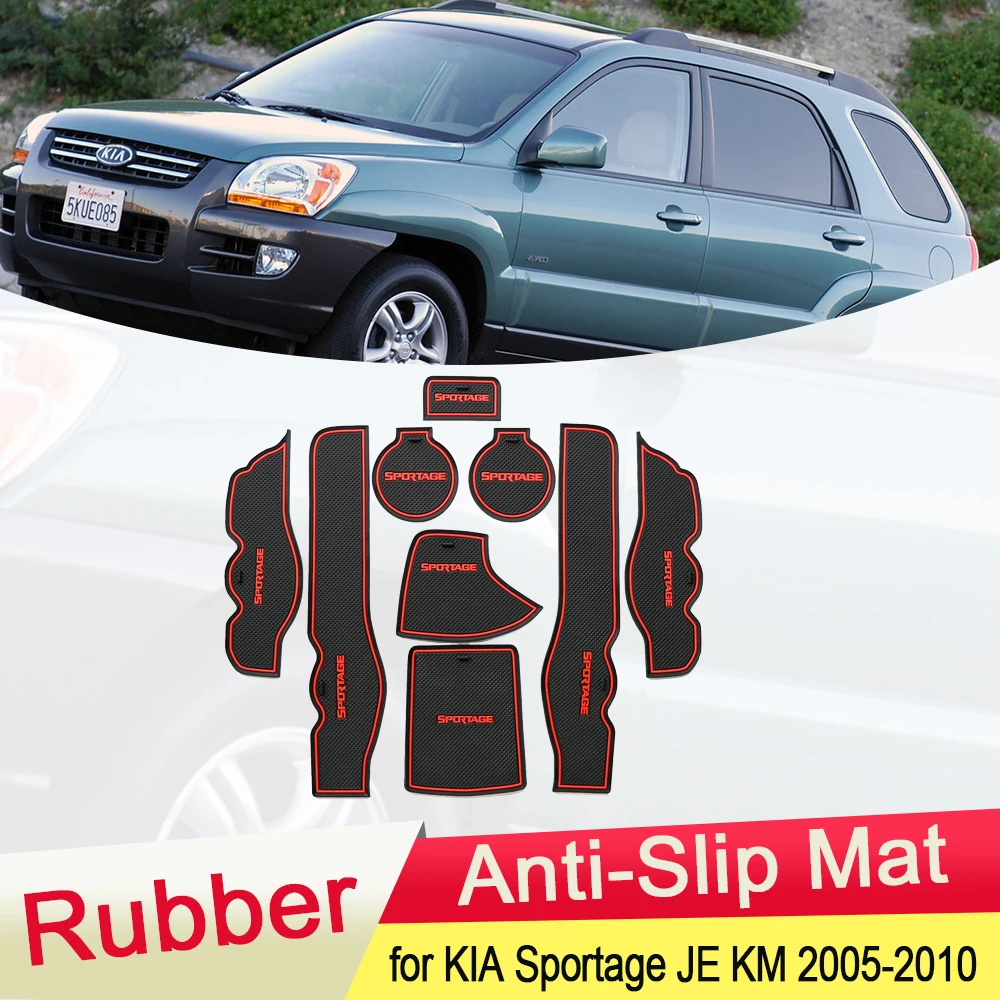 Для KIA Sportage JE KM 2005 2006 2007 2008 2009 2010 резиновый противоскользящий коврик для двери паз