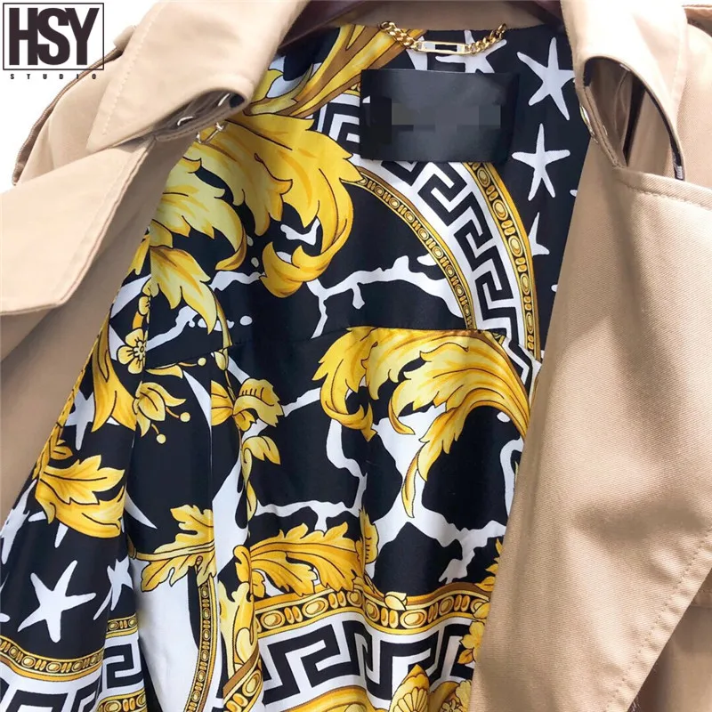 【HSY】2019 осень зима новые женские высококачественные Лоскутные лацканы цвета