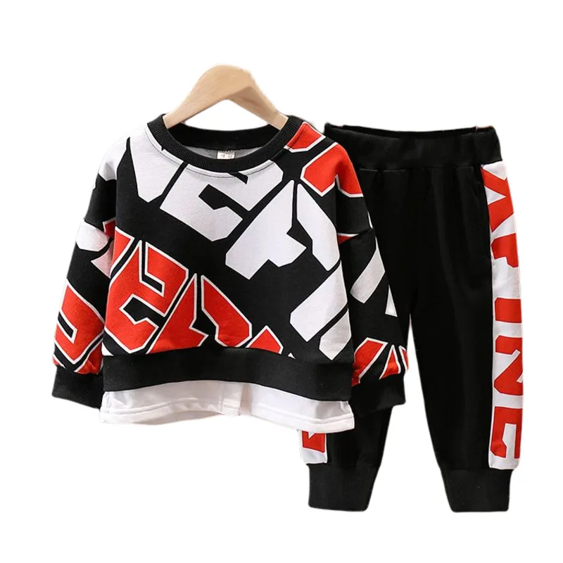 

Fashion Baby Clothes Autumn Children Girls Clothing Boy Letter Casual T-Shirt Pants 2Pcs/set Toddler Cotton Costume Kids Outfits