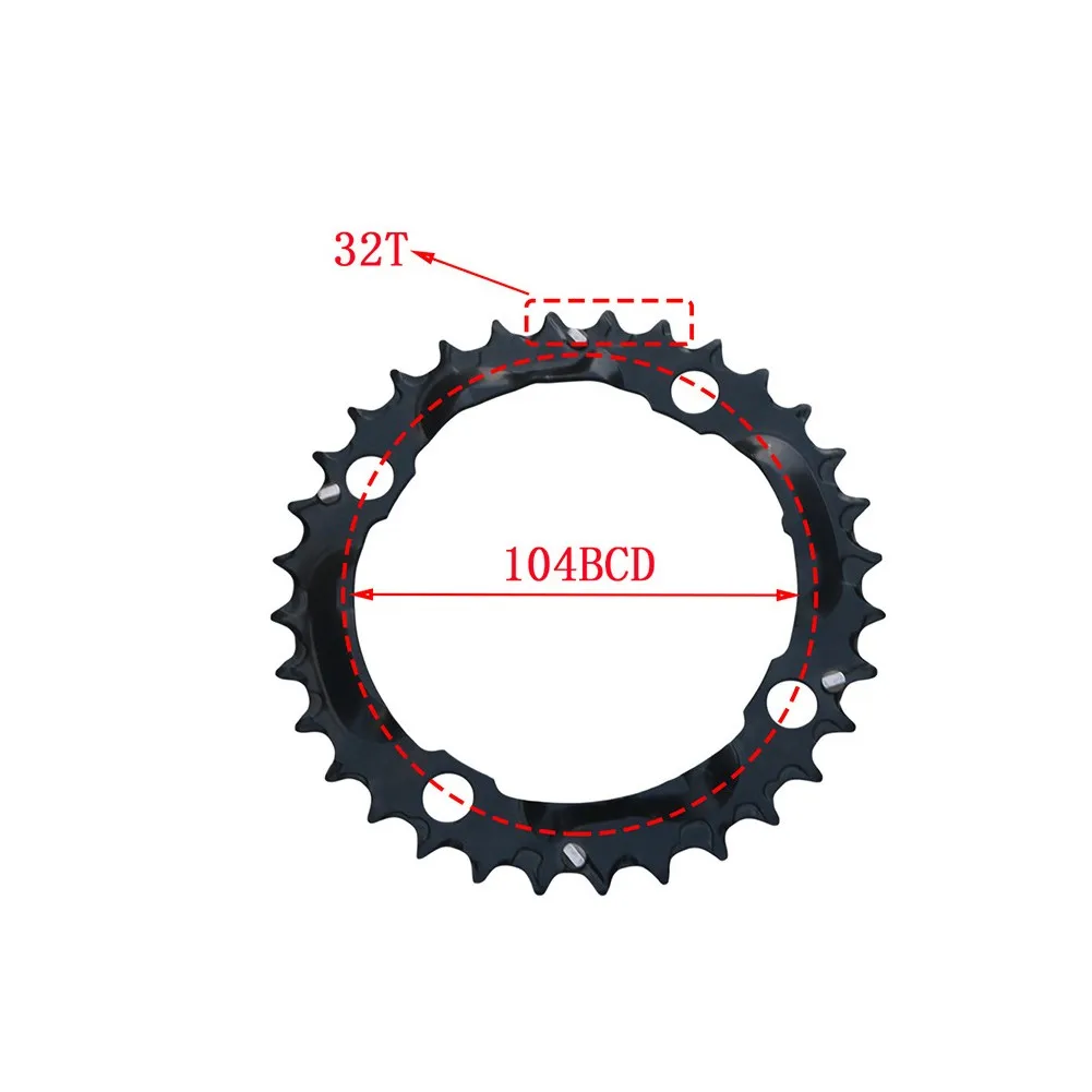 

Narrow Chainring Single Tooth Chain Wide 32T 38g Bike Black Chainring Durable