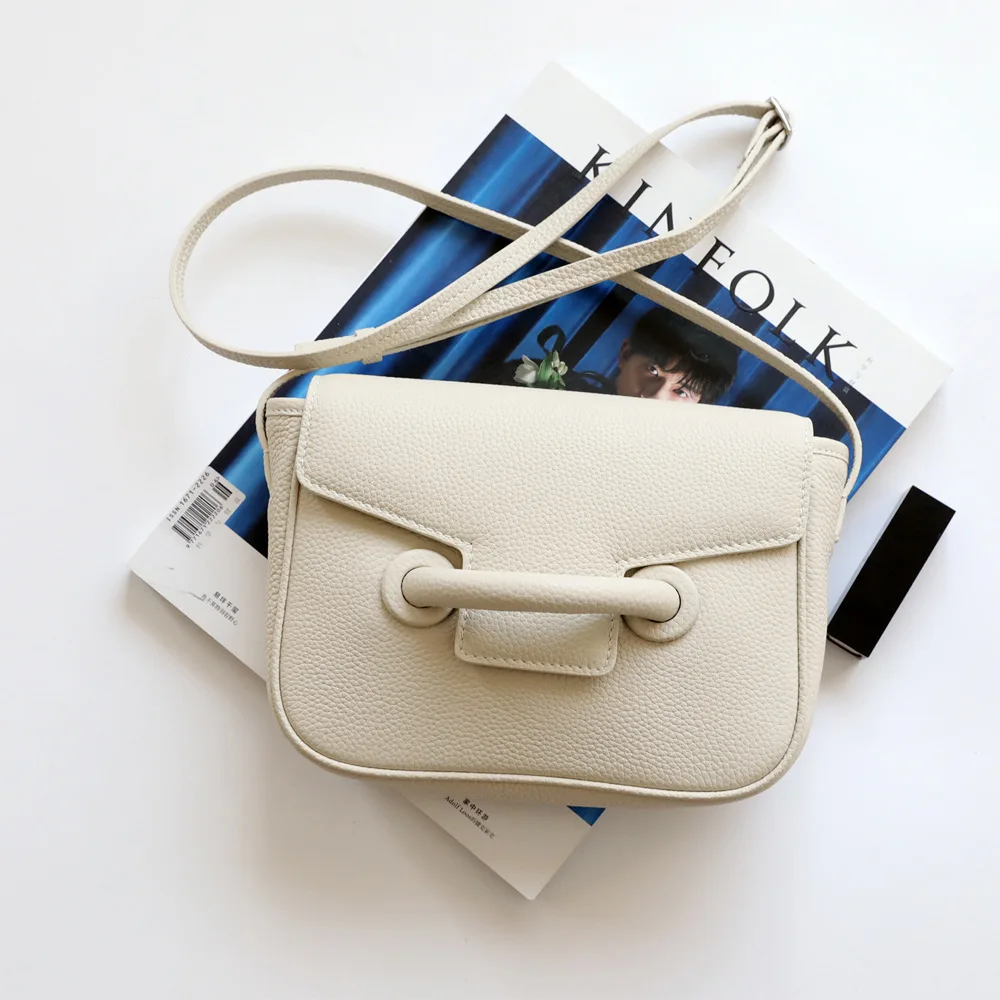 

OUSSON New Design Small Square Leather Crossbody Bag Exquisite Female Retro Shoulder Bag For Woman