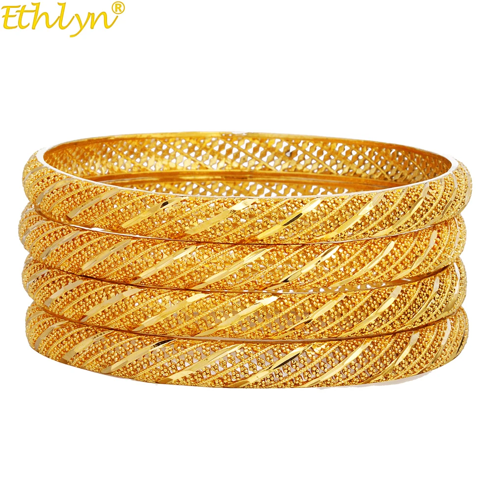 Ethlyn 4 шт./лот свадебные браслеты золотого цвета для женщин невесты