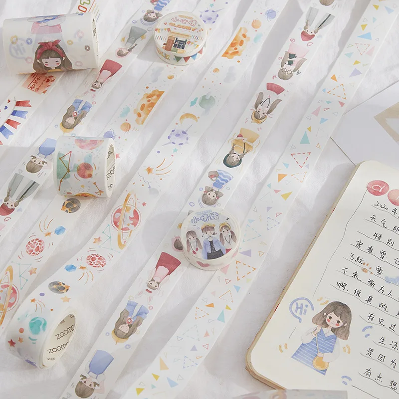 

1pcs/1lot Washi Masking Tapes cartoon rabbit series Decorative Adhesive Scrapbooking DIY Paper Japanese Stickers