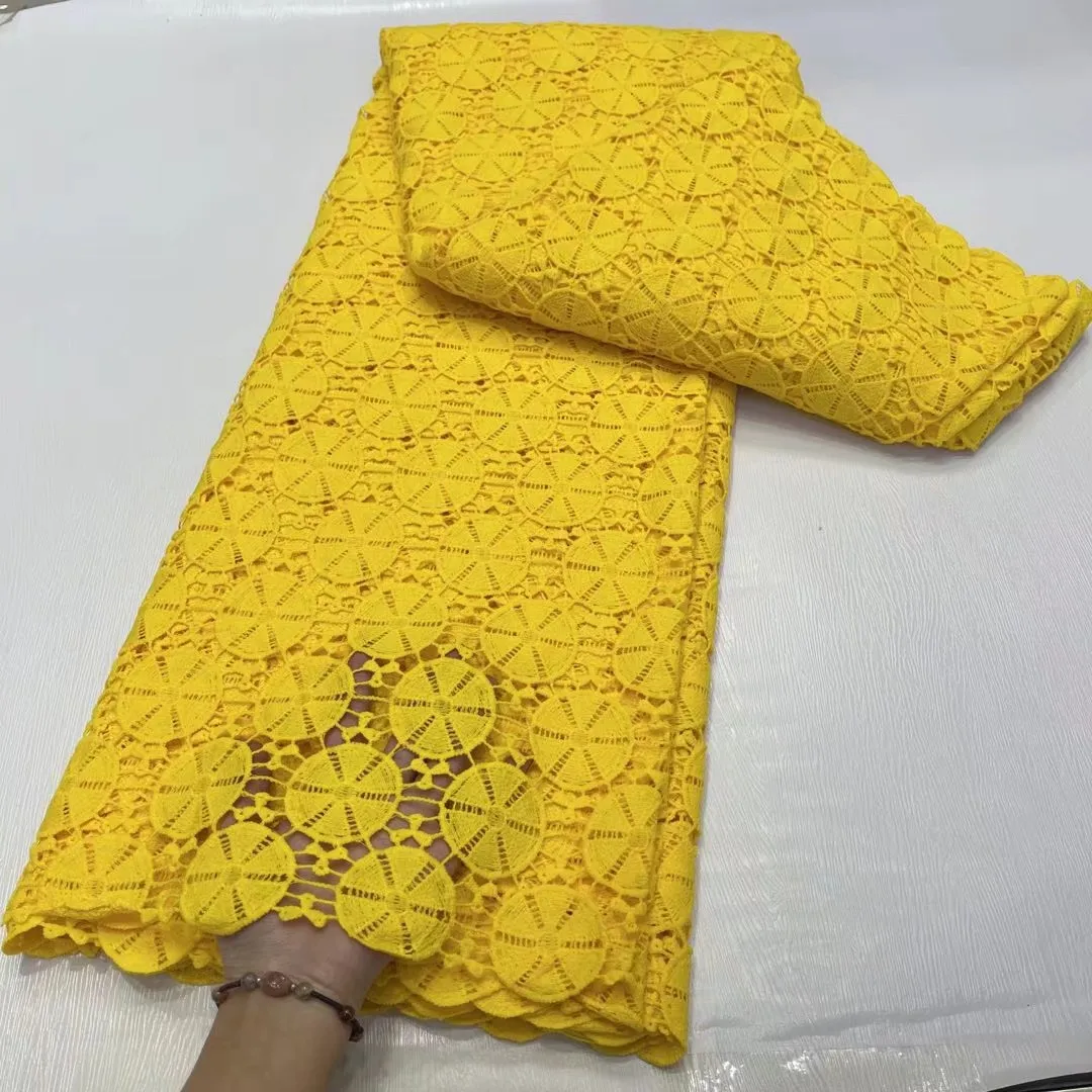

Soso Cord Lace Fabrics 2021 High Quality Lace With Latest Embroidery Guipure Nigerian Pure White Lace Fabric 5Yards