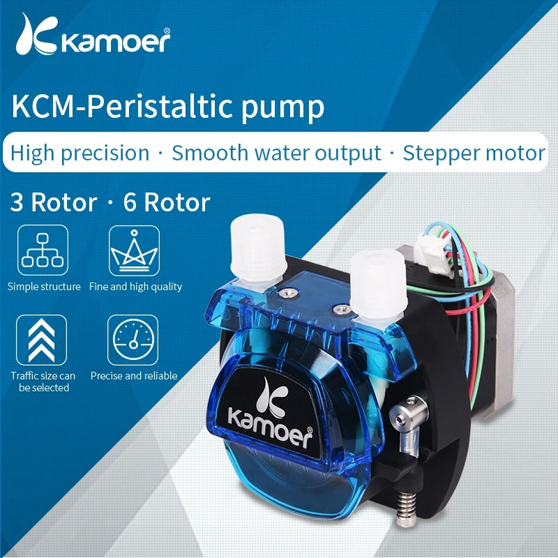 Миниатюрный Перистальтический водяной Насос Kamoer KCM 12 В/24 В с шаговым двигателем и