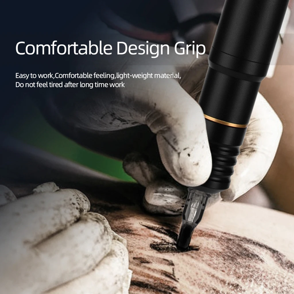 

Powerful Rotary Tattoo Machine Pen & Permanent Makeup Motor Cartridges Pen, Black