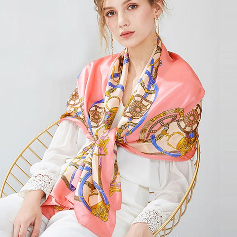 Модные женские шарфы из 100% чистого шелка роскошный бренд шелк Ханчжоу пашмины