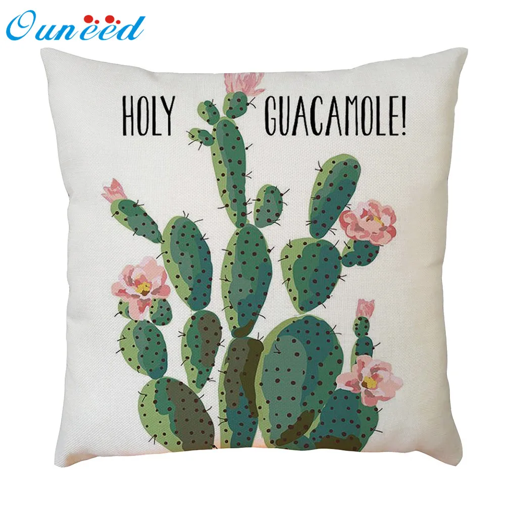Ouneed чехлы для диванов и наволочки с рисунком кактуса льняная декоративная
