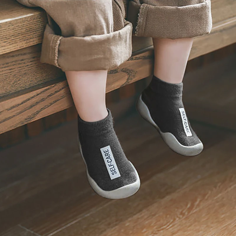 

Unisex Baby Shoes First Shoes Baby Walkers Toddler First Walker Baby Girl Kids Soft Rubber Sole Baby Shoe Knit Booties Anti-slip