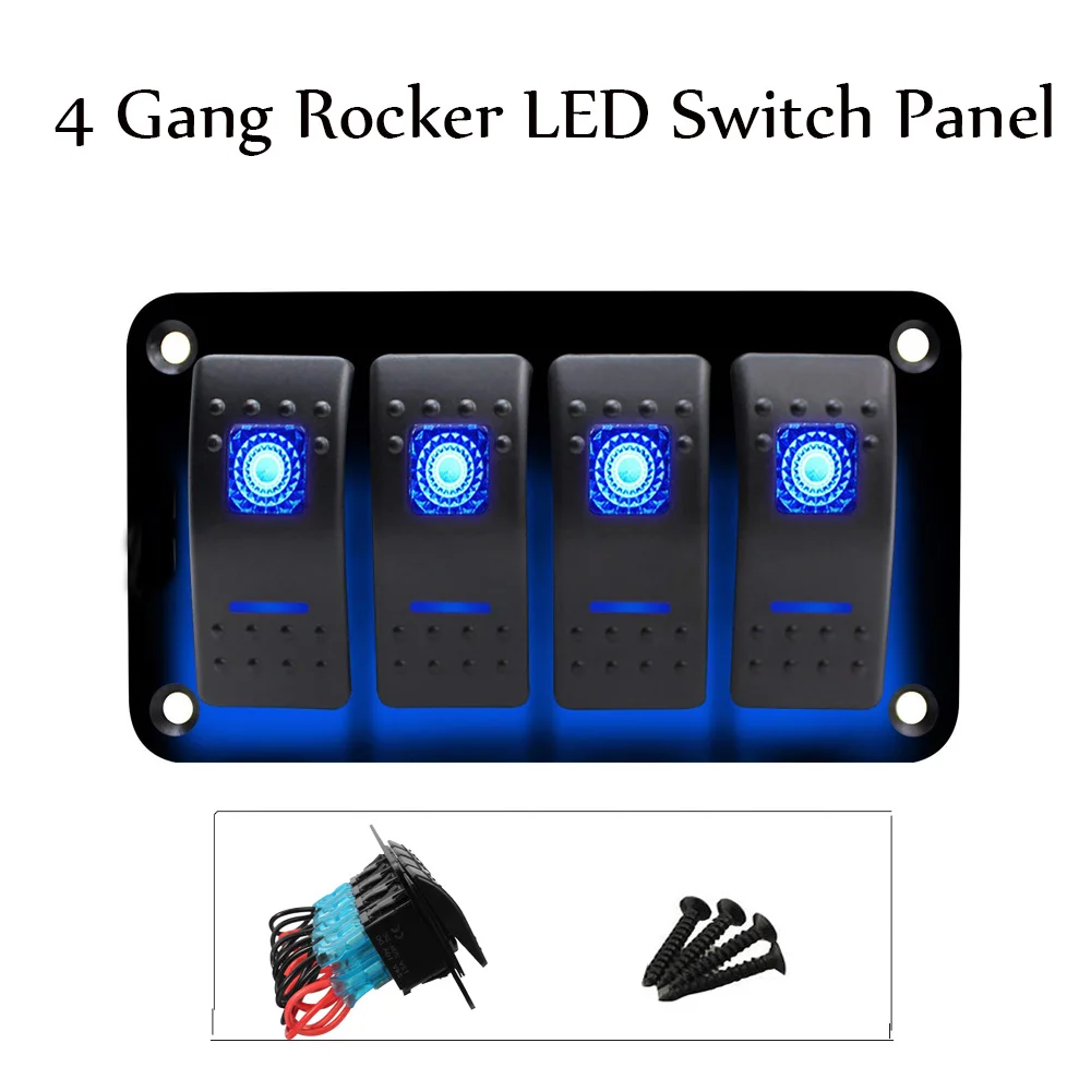 Универсальный 4 банды клавишный выключатель панель автоматический светодиодный
