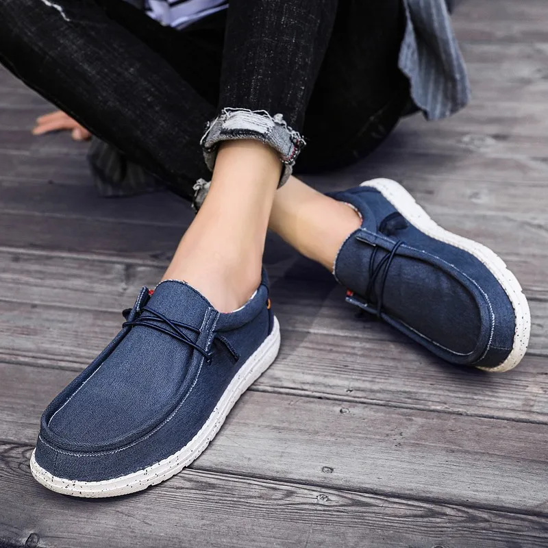 KATESEN Мужская парусиновая обувь дышащая повседневная для вождения легко носить