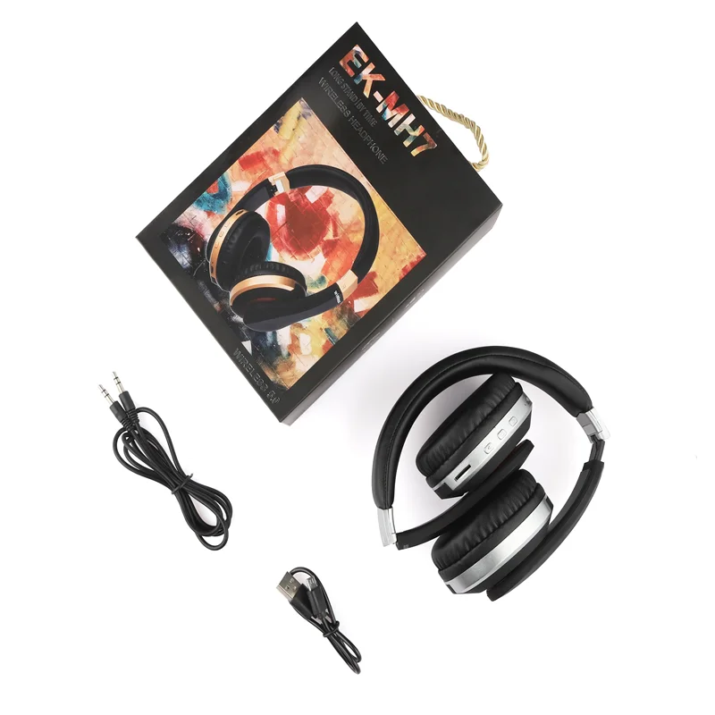 

EK-MH7 Wireless Bluetooth 5.0 Headset Bass Stereo Sound Intelligent Noise Reduction Games Sports Running Headphones with Mic