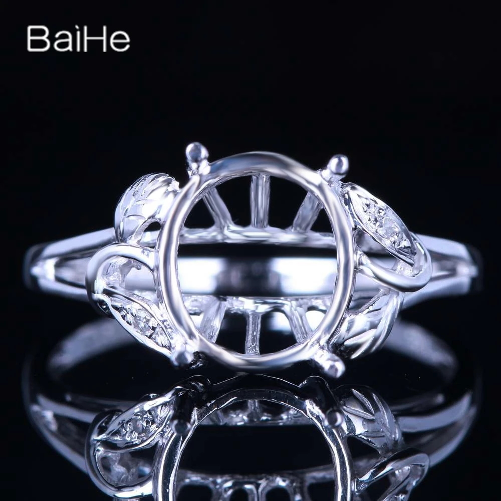 

Кольцо с полукреплением, белое золото 14 к, без главного камня, для свадьбы