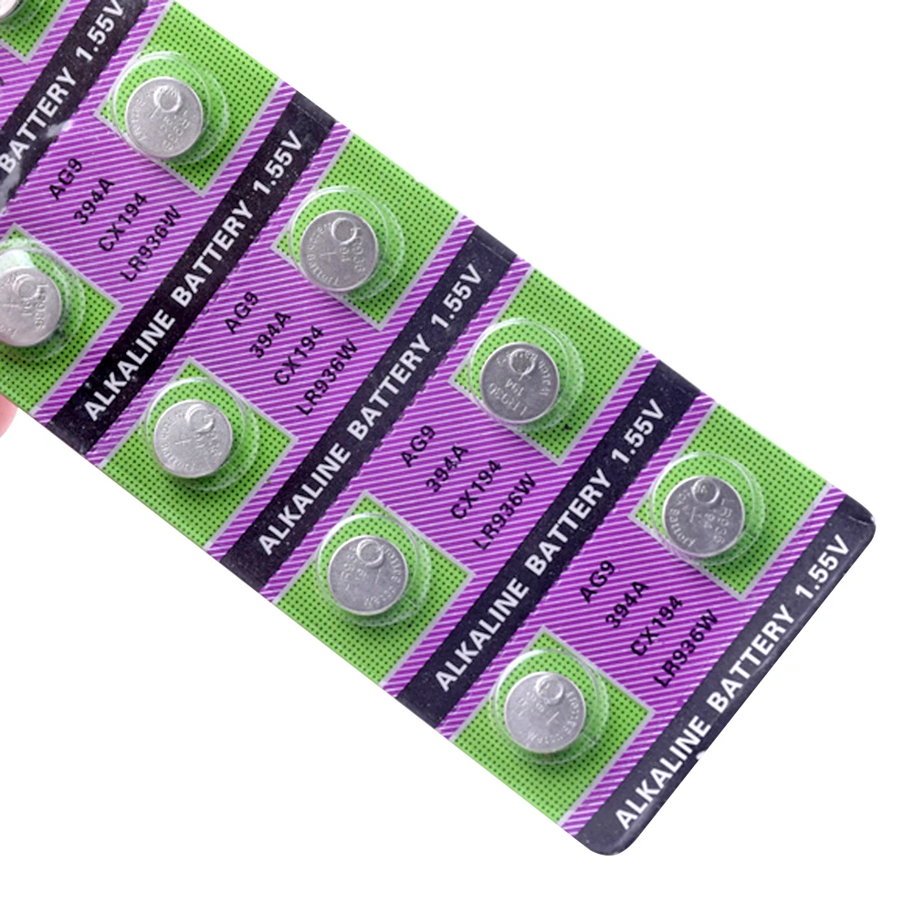 Новинка 20 шт./2 карты AG9 батареи 1 55 в лазерная указка часы батарея 194 394 524 280-17 394A D380