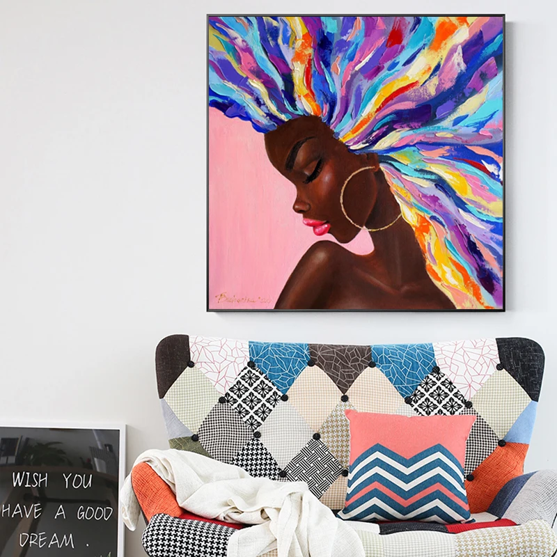 Ed Hair Wall Art Canvas Painting Nordic Posters And Prints Wall Pictures For Living Bedroom Decor
