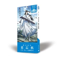 3 designs 180 pcsset mo dao zu shi paper postcard lan wangji figure greeting card fans gift card