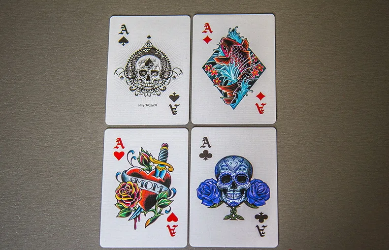 

1 Deck Bicycle Club Tattoo V2 Playing Cards Collectible Poker Magic Card Games Magic Tricks Props for Magician