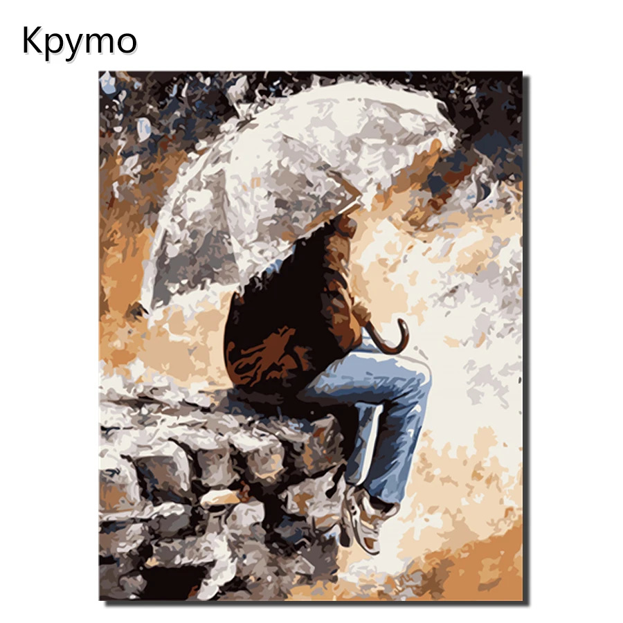 Kpymo Василий картина с собором по номерам Европа Абстрактная живопись Домашний