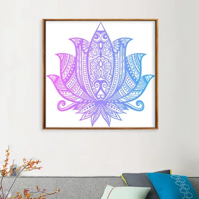 Индивидуальная абстрактная линия цветок Лотос украшение картина для дома