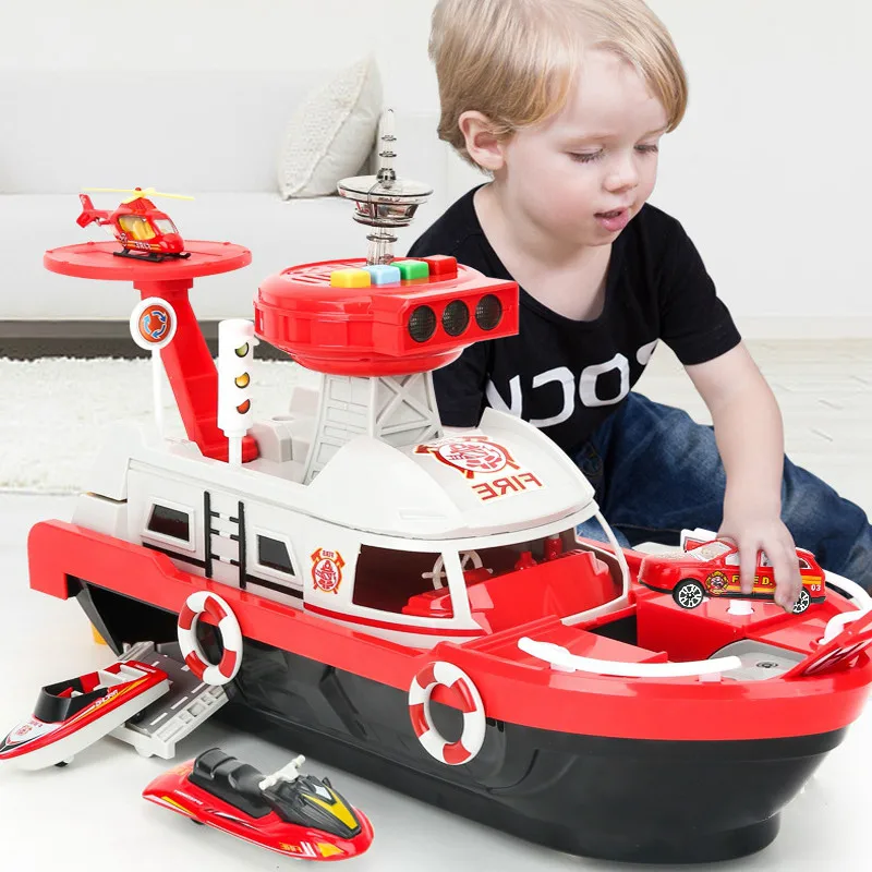 Фото Новинка Лидер продаж трек инерционная лодка Литые и игрушечные автомобили