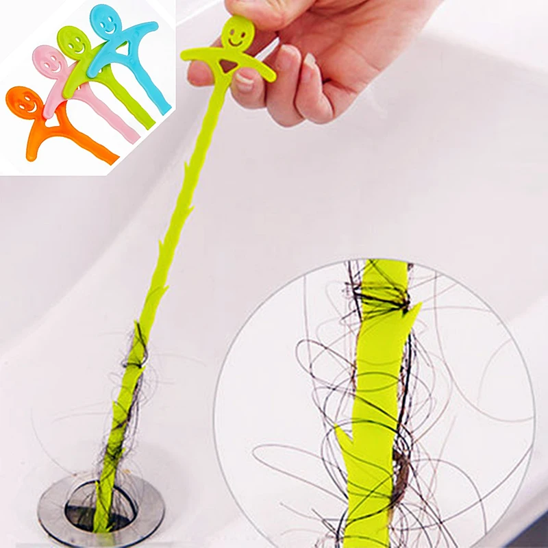 

Sink Pipe Drain Cleaner Pipeline Hair Cleaning Kitchen Bathroom Random Color Shower Toilet Sewer Clog Plastic Hook Dredging Tool