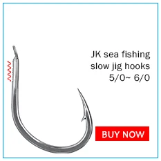 JK LAI-L Shore джигггинг светильник "T" groove Jig hook нержавеющая твердое кольцо лодка рыболовный светящийся двойной рыболовный крючок крючки морские ЛЕЩА