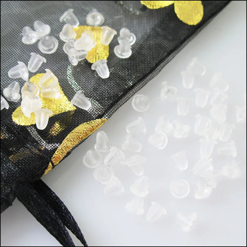 1500 шт. прозрачный пуля резиновая серьга задняя фиксаторы уход за кожей лица маска