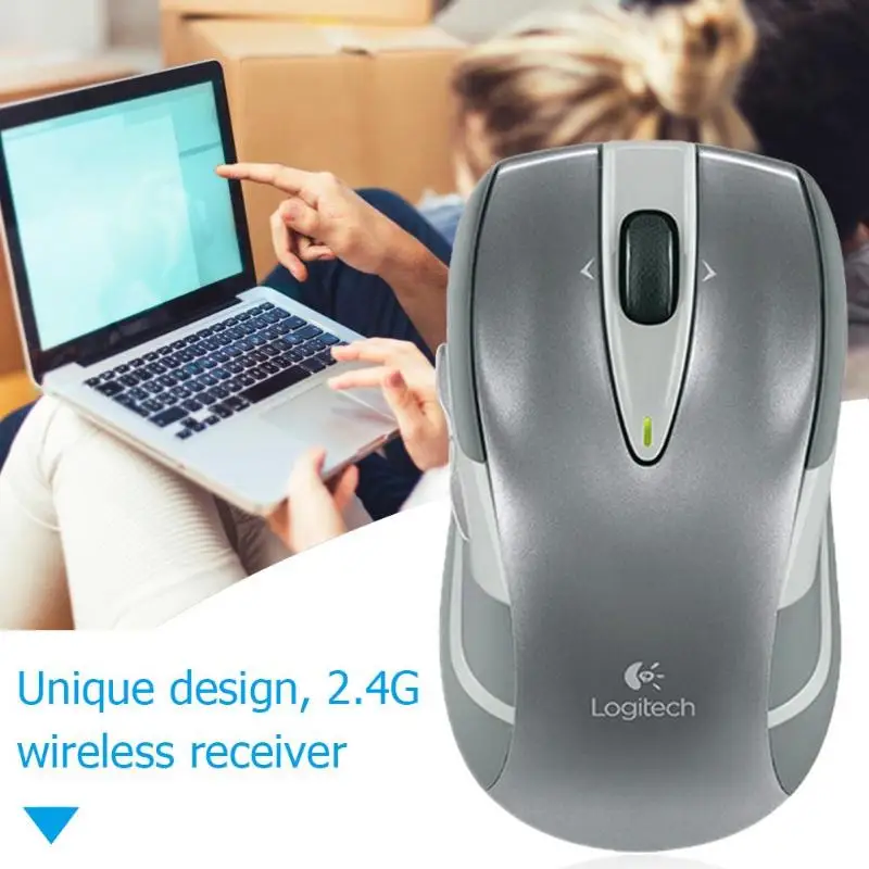 Беспроводная мышь logitech M545/M546 2,4G с двумя дополнительными кнопками для большого пальца эргономичная оптическая игровая мышь 1000 dpi Лазерная игровая мышь