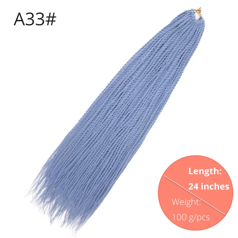 A33 AISI BEAUTY Ombre Senegalese завивка, плетение волос 14 18 24 дюймов Синтетические косички для наращивания крючком наращивание волос Черный Коричневый Женский - Цвет: A33