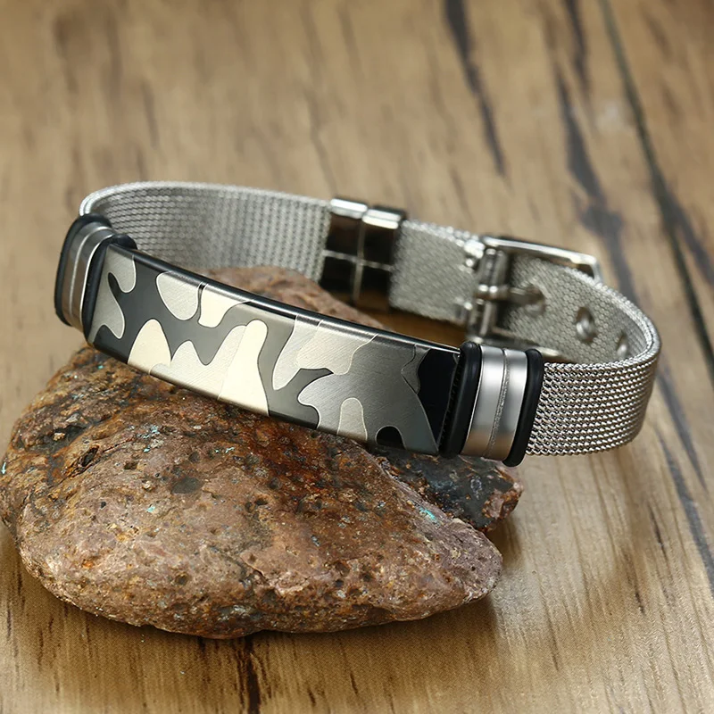 Браслет мужской из нержавеющей стали с регулируемой длиной|Именные браслеты| |