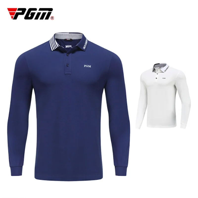 

PGM Golf Men T-Shirts Sports Leisure Autumn Winter Long Sleeve Shirts Elasticity Warm Men's Clothing YF385 Wholesale