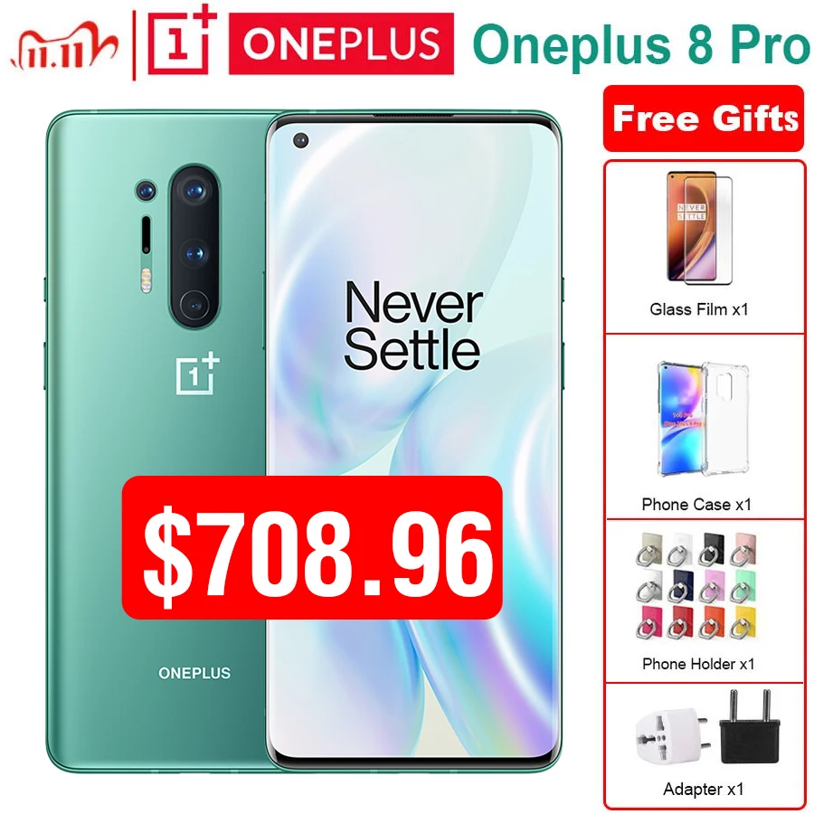 Глобальный Встроенная память Oneplus 8 pro 5G мобильный телефон 12 Гб 256 ГБ/8 ГБ 128 6 78 &quot120