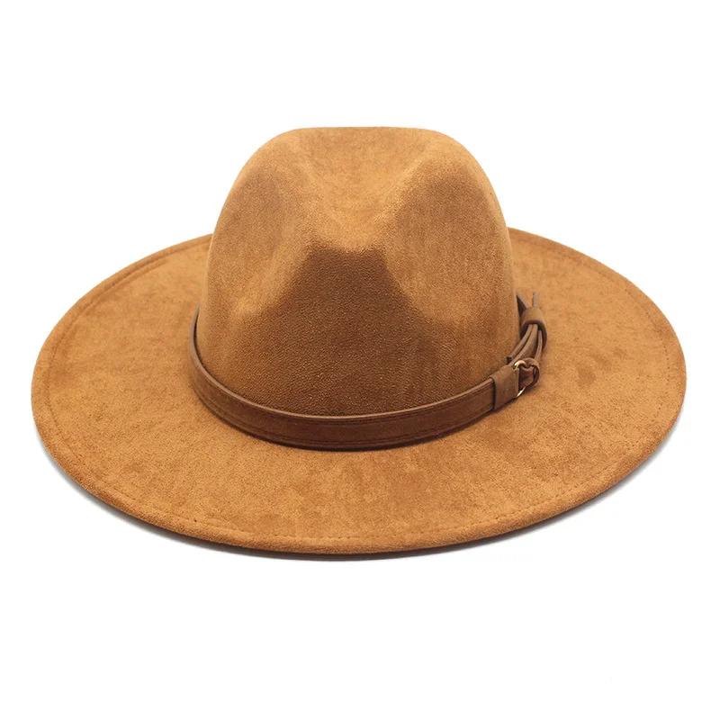 2021 cappello a cilindro tibetano cappello da Cowboy occidentale cappello da visiera parasole cappello da uomo e da donna in pelle scamosciata cappello da cavaliere cappello jazz