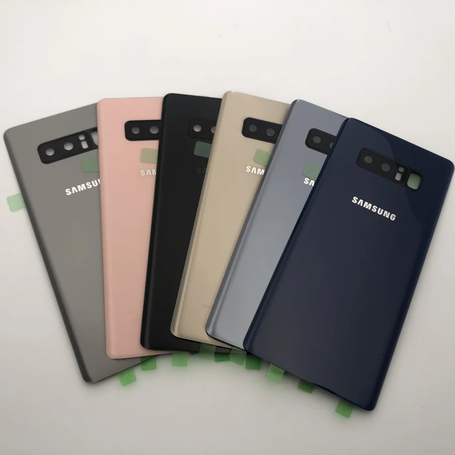 Заднее стекло для samsung Galaxy Note 8 N950 N950F N9500 SM-N950F задняя крышка батарейного отсека Замена корпуса+ стекло для камеры