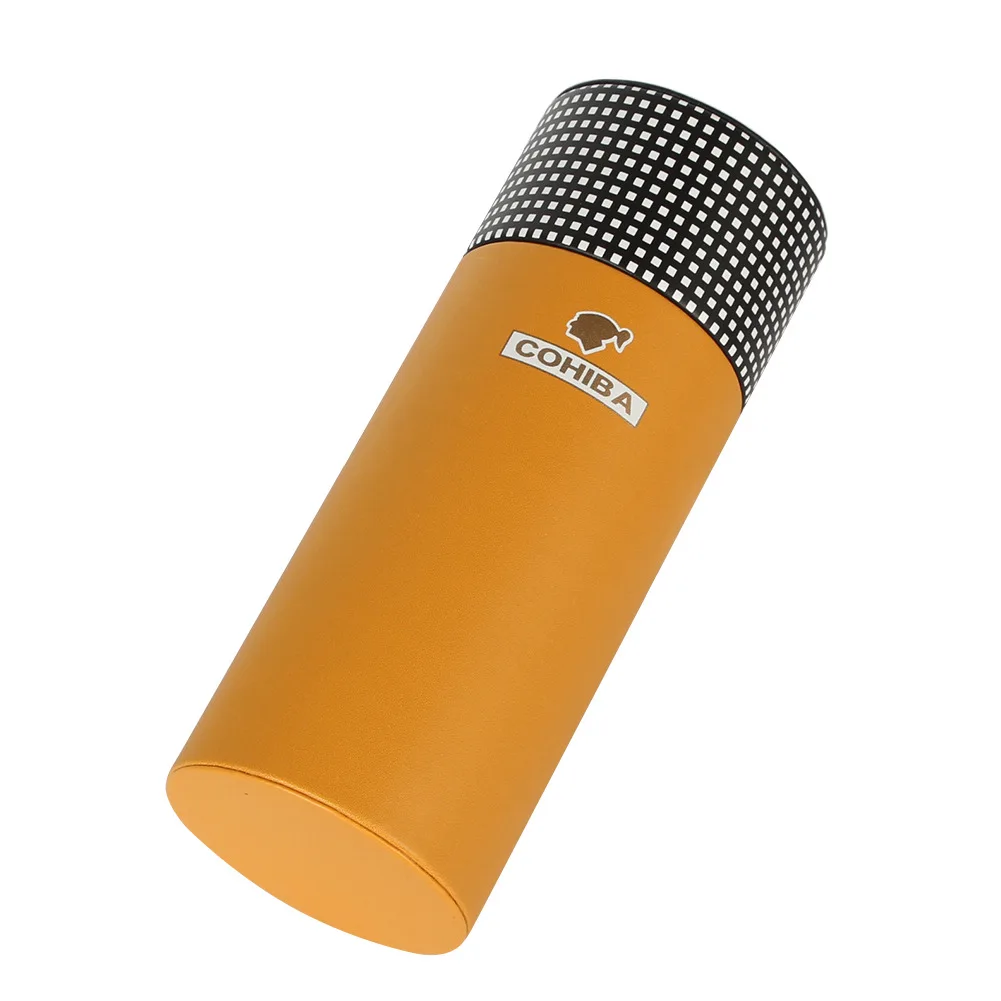 Сигарная трубка для путешествий Humidor коробка кожаный портативный чехол сигар