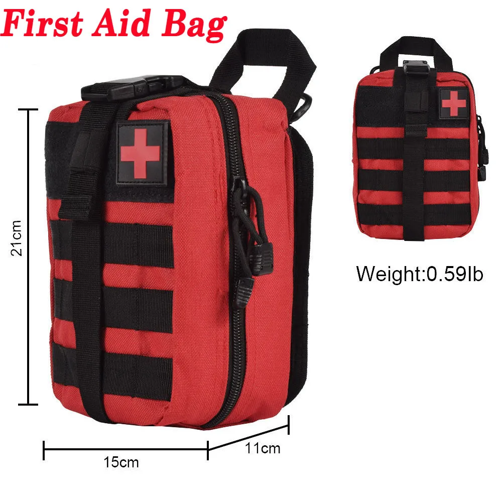 Тактическая аптечка первой помощи сумка для выживания красная медицинская