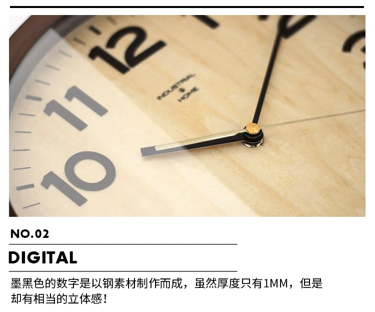 

Large Luxury Vintage Wood Wall Clock Silent Living Room Bedroom Retro Digital Home Decor Orologio Da Parete Wall Watches KK60WC