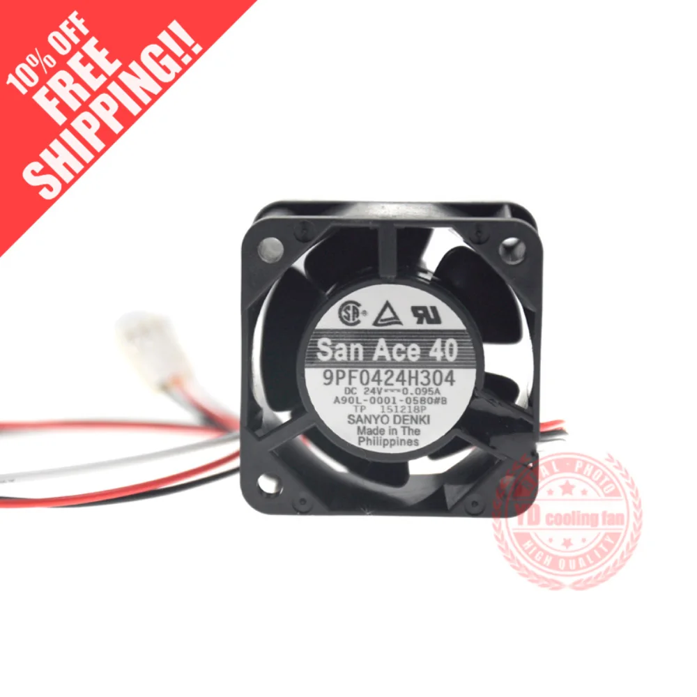 Новый вентилятор охлаждения для сервера SANYO DENKI SAN ACE 9PF0424H304 4028 24В 0.055A 4 см|cooling fan|san