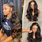 Бразильские волнистые кружевные передние парики для черных женщин, человеческие волосы 13x4, Прозрачный HD кружевной передний парик, парик на 4x4 застежке, Aliexpress