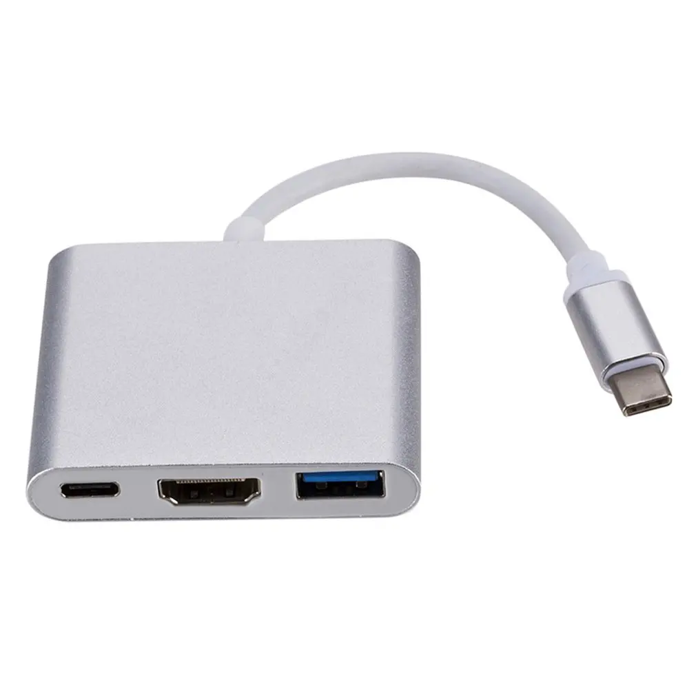 3 в 1 USB-C к HDMI-совместим с Apple Macbook USB Thunderbolt Тип C на HDMI поддержкой 4K Hub адаптер кабель
