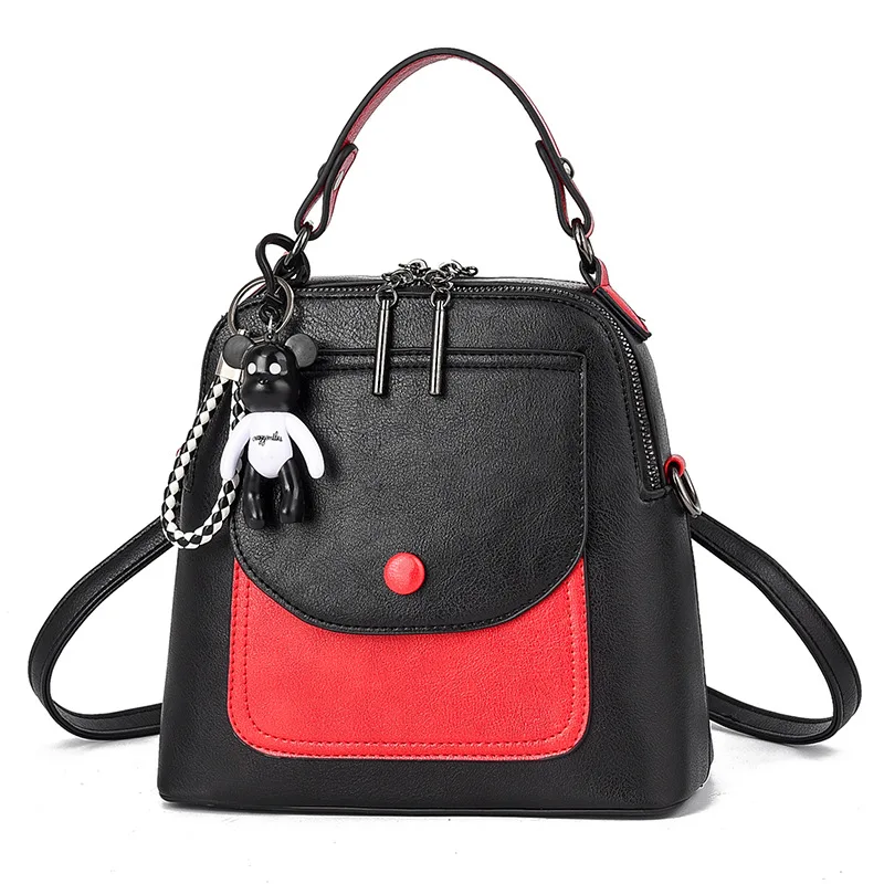 

2021 New Style PU Leather Solid Color Handbag Fashion Shoulder Bag Messenger Ladies Casual Handbag Handbag Multifunctional Bag