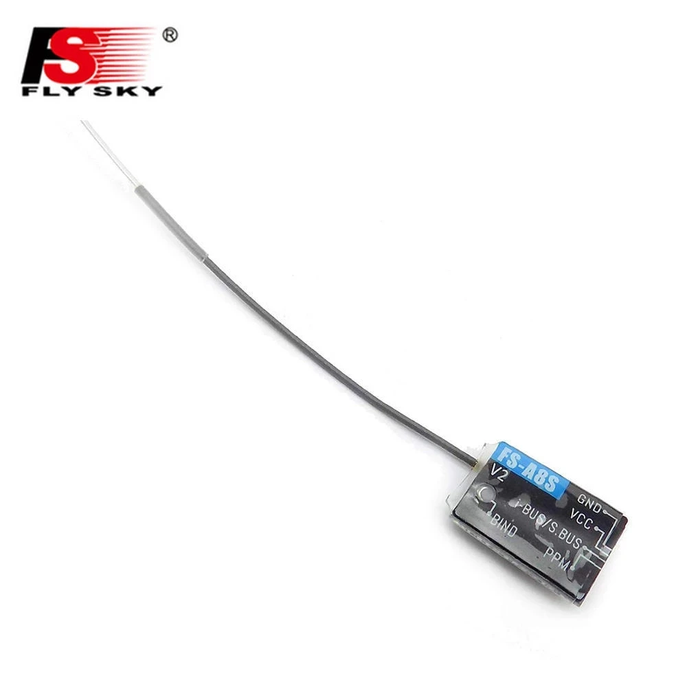 Flysky FS-A8S A8S V2 2.4G 8CH Mini Receiver PPM i-BUS SBUS Output For FS-i6 FS-i6S Airplane FPV Racing Drone transmitter - купить по