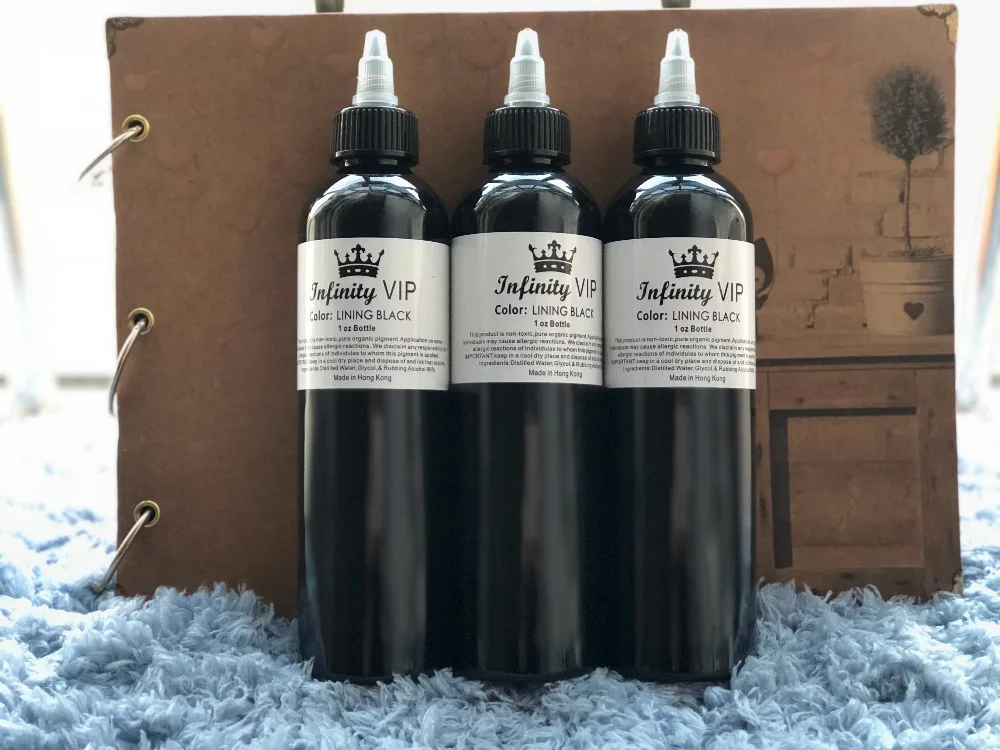 3 шт постоянных Tattoo чернила для татуировки Племенной лайнер оттеняющий пигмент