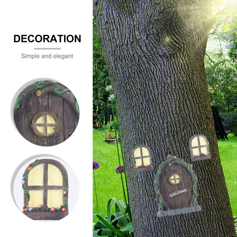 

1Set Home Balcony Decorative Craft Resin House Window Decor Garden Layout Prop
